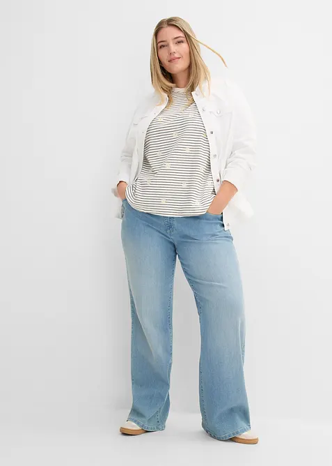 T-shirt in puro cotone a righe, bonprix