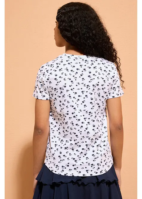 T-shirt in misto cotone biologico elasticizzato (pacco da 2), bonprix