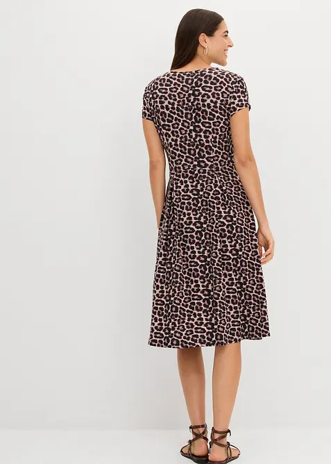Abito di jersey leopardato, bonprix