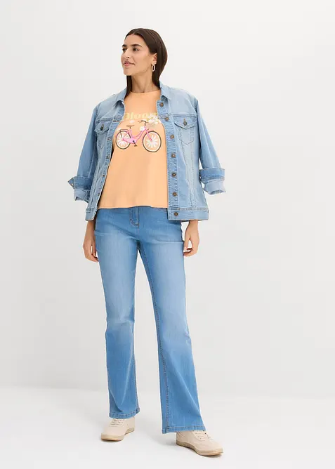 T-shirt ampia in puro cotone, bonprix