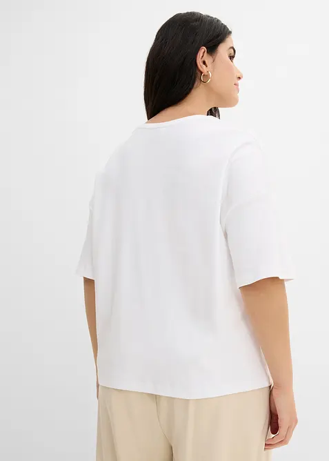 T-shirt ampia in puro cotone, bonprix