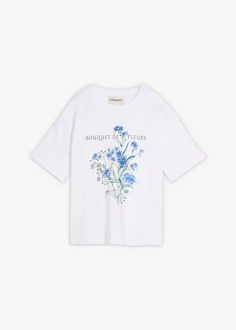 T-shirt ampia in puro cotone, bonprix