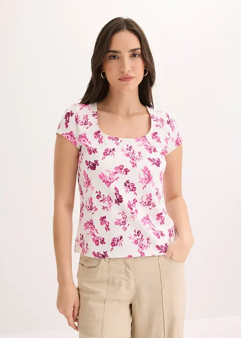 Maglia in cotone elasticizzato, bonprix