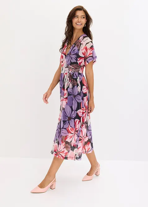 Abito midi con scollatura profonda, bonprix