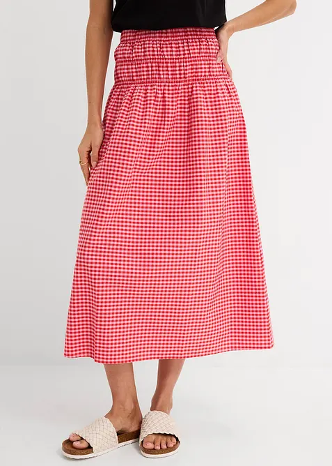 Gonna lunga in misto cotone elasticizzato, bonprix