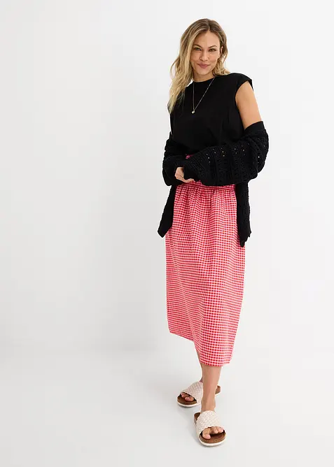 Gonna lunga in misto cotone elasticizzato, bonprix