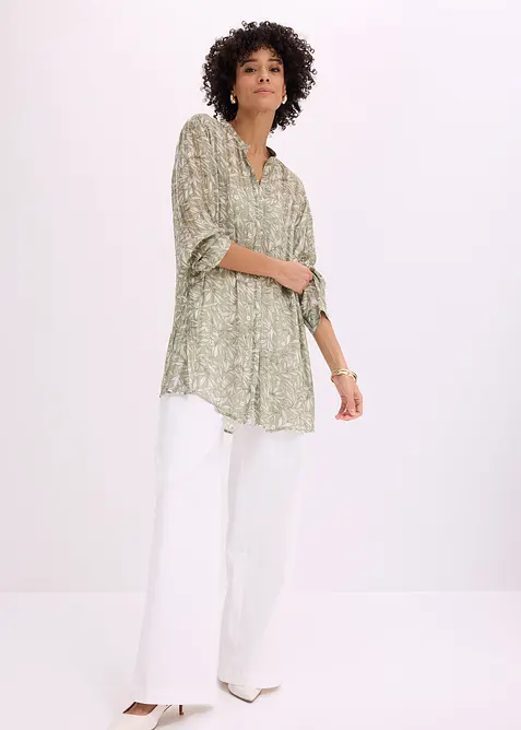 Camicetta lunga di chiffon, bonprix