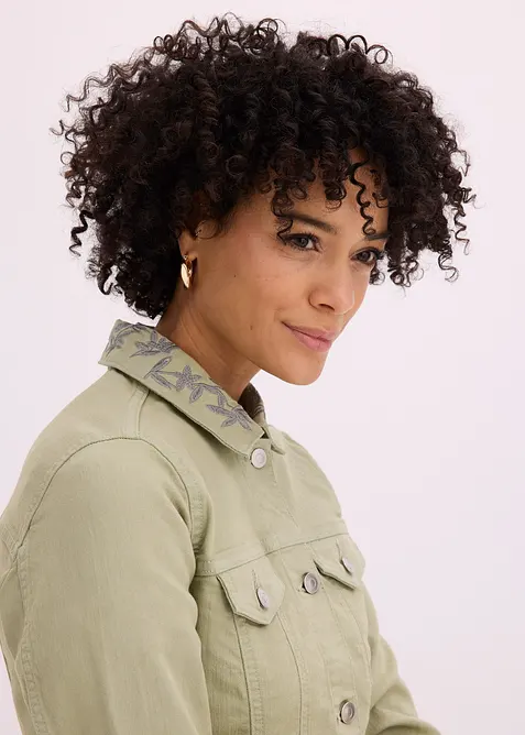 Giacca in twill con ricami, bonprix