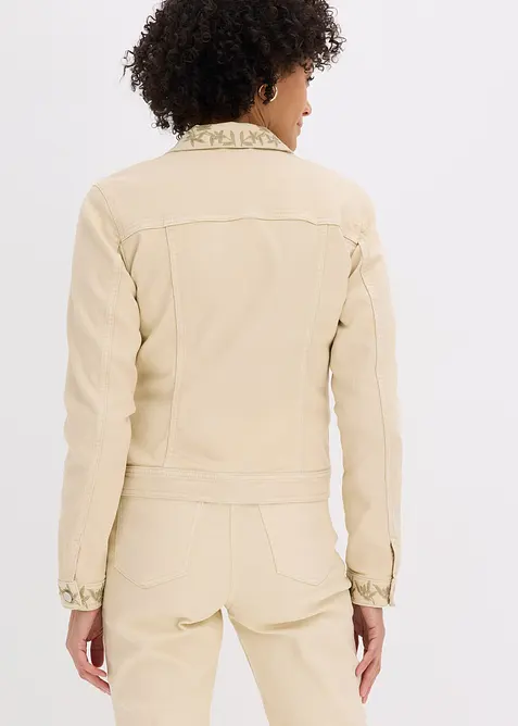 Giacca in twill con ricami, bonprix