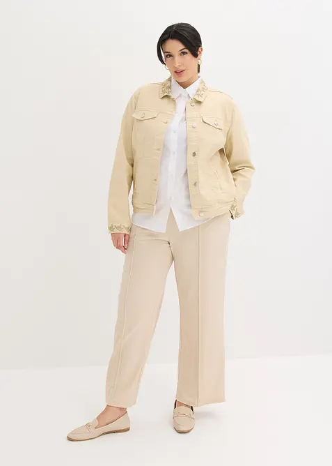 Giacca in twill con ricami, bonprix