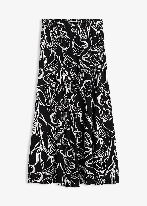 Gonna lunga in viscosa con effetto stropicciato, bonprix