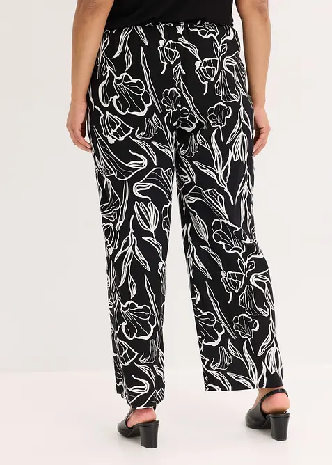 Pantaloni in viscosa con elastico in vita, bonprix