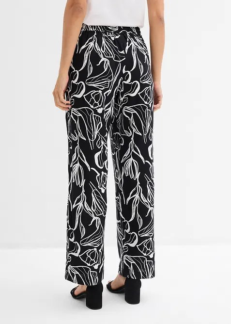 Pantaloni in viscosa con elastico in vita, bonprix