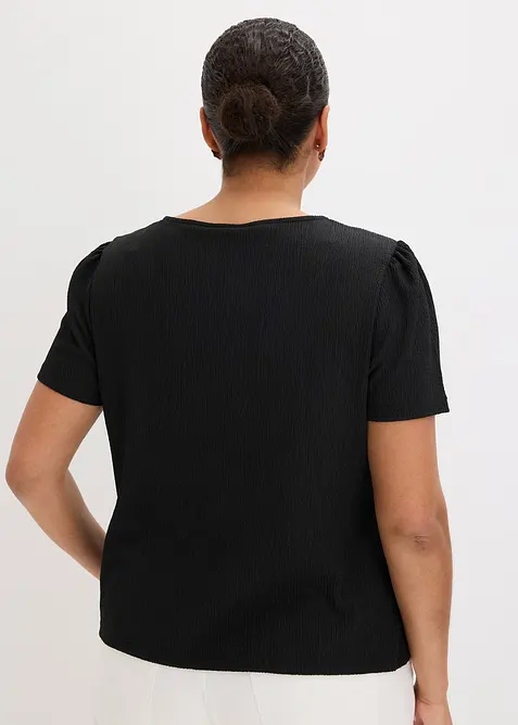 Maglia in cr&ecirc;pe operato, bonprix