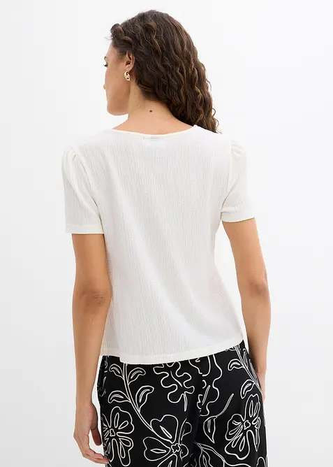 Maglia in cr&ecirc;pe operato, bonprix