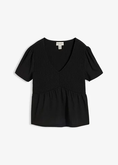 Maglia in cr&ecirc;pe operato, bonprix