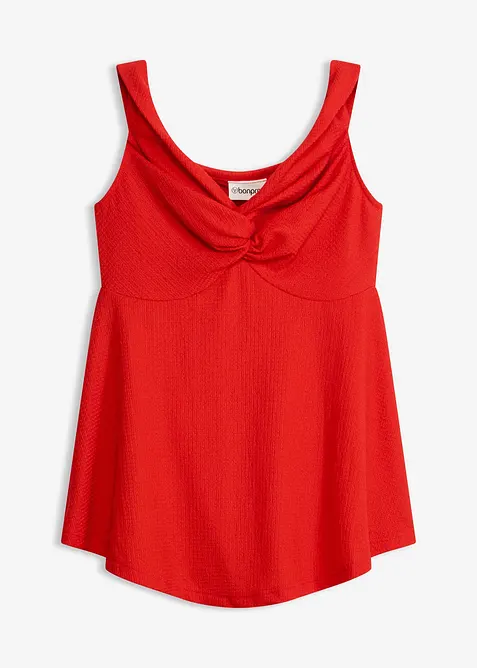 Maglia con cut-out in tessuto operato, bonprix