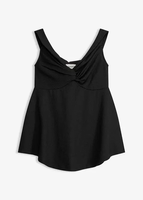 Maglia con cut-out in tessuto operato, bonprix