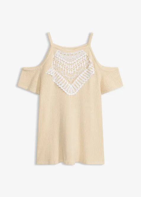 Maglia con pizzo, bonprix