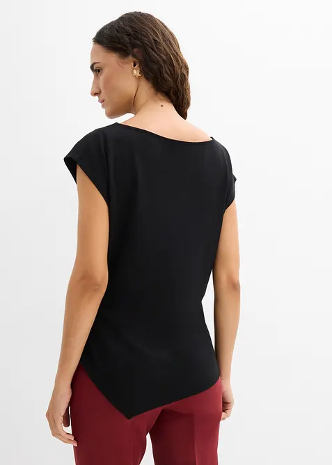 Top asimmetrico in punto di Roma, bonprix