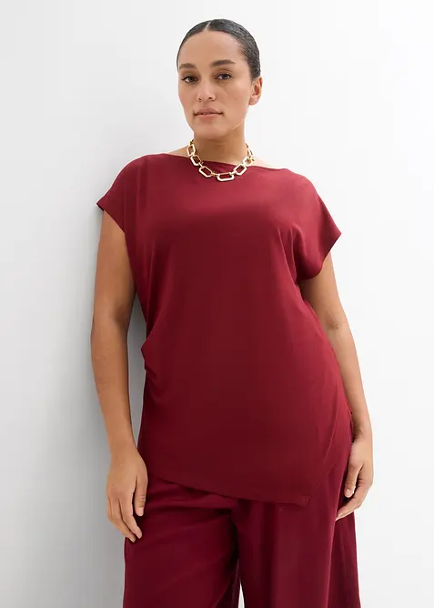 Top asimmetrico in punto di Roma, bonprix