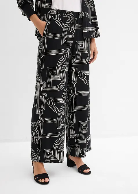 Pantaloni larghi in misto viscosa, bonprix