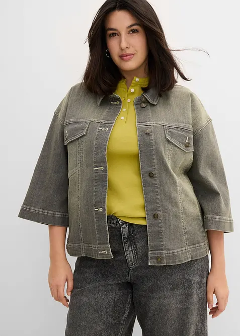 Giacca di jeans con maniche a 3/4, bonprix