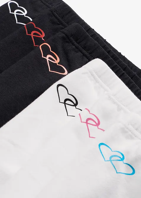 Slip in morbido cotone con stampa a forma di cuori (pacco da 6), bonprix