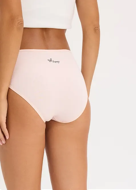 Culotte a vita alta in morbido cotone (pacco da 4), bonprix