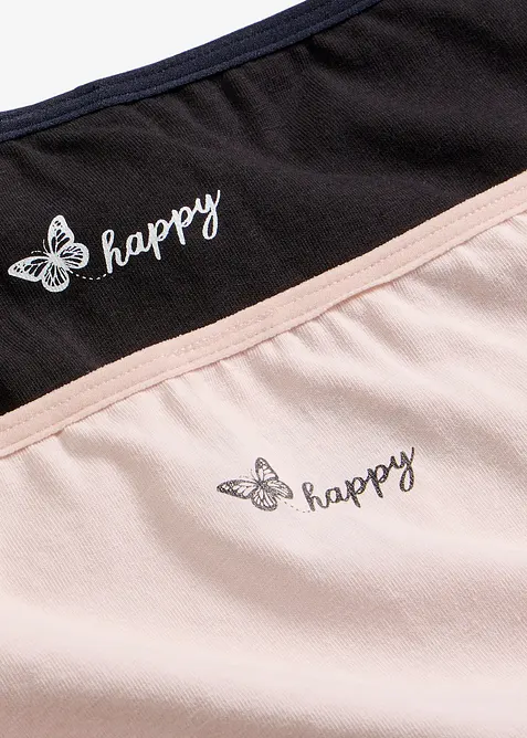 Culotte a vita alta in morbido cotone (pacco da 4), bonprix