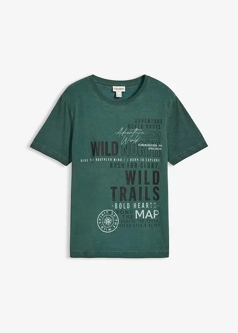 T-shirt in puro cotone biologico con effetto lavato, bonprix