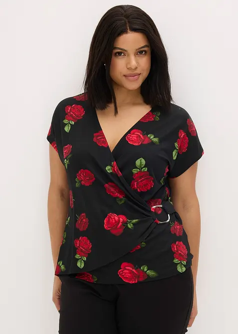 Maglia fantasia in misto viscosa morbido, bonprix