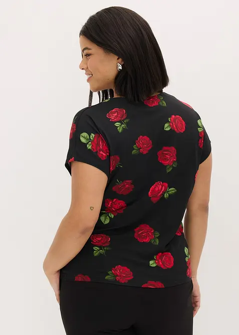 Maglia fantasia in misto viscosa morbido, bonprix