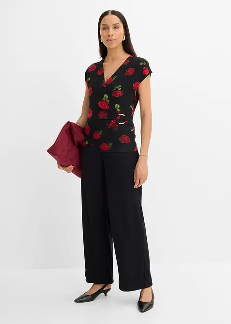 Maglia fantasia in misto viscosa morbido, bonprix