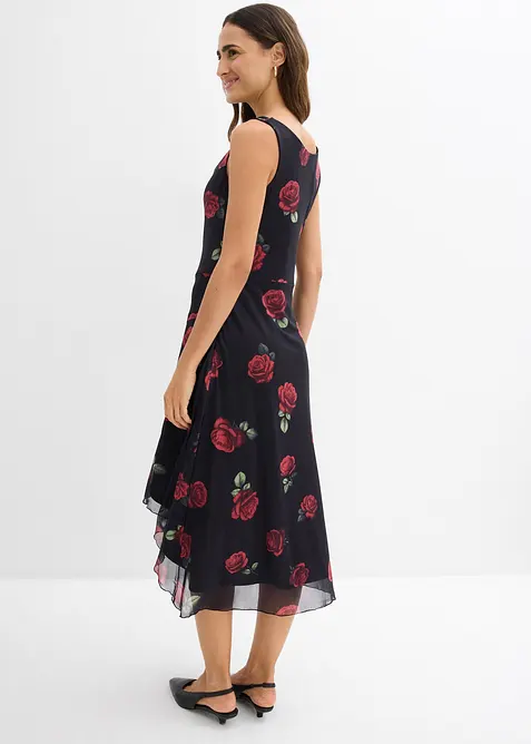 Abito midi in morbido mesh, bonprix