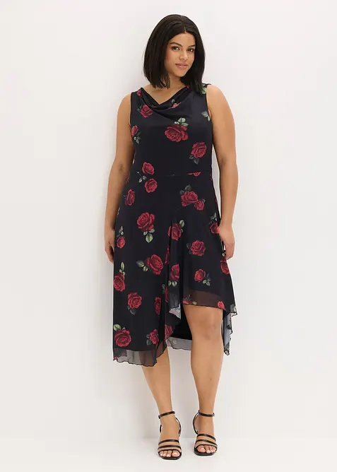 Abito midi in morbido mesh, bonprix