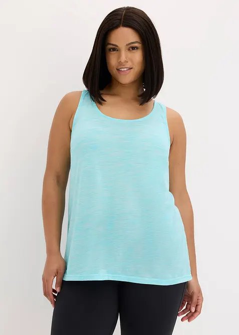 Top leggero per sport con filato fiammato, ad asciugatura rapida, bonprix