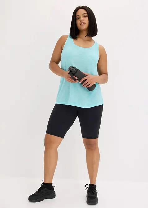 Top leggero per sport con filato fiammato, ad asciugatura rapida, bonprix