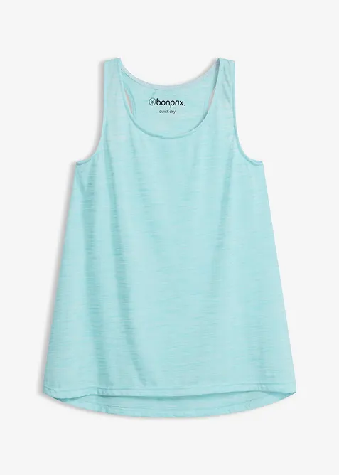 Top leggero per sport con filato fiammato, ad asciugatura rapida, bonprix