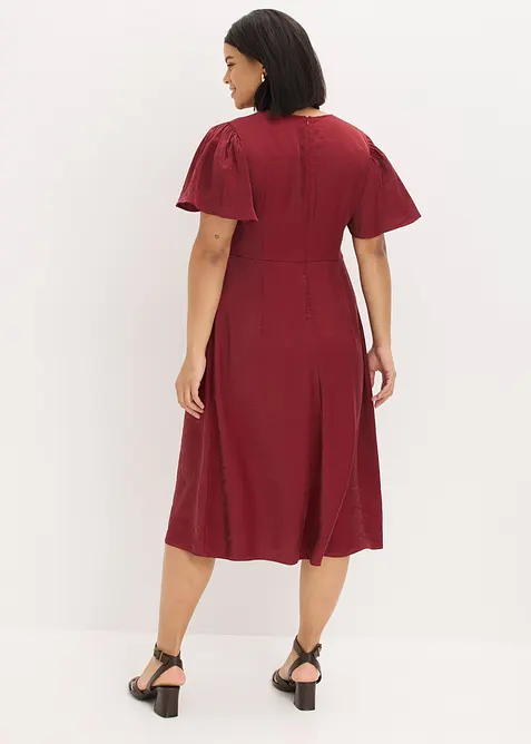 Abito midi in satin lucido, bonprix