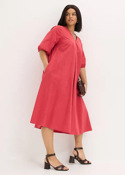 Abito midi in puro cotone, bonprix