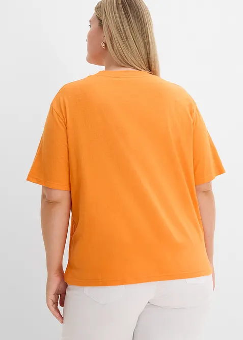 T-shirt boxy in filato fiammato di puro cotone biologico (pacco da 2), bonprix