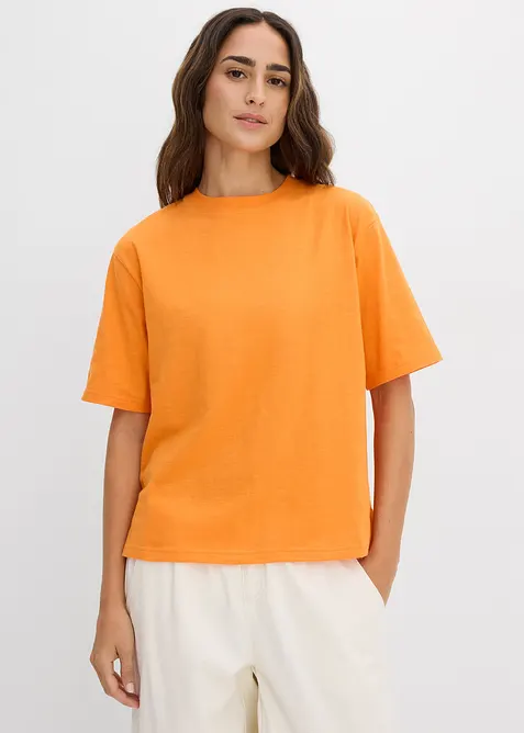 T-shirt boxy in filato fiammato di puro cotone biologico (pacco da 2), bonprix