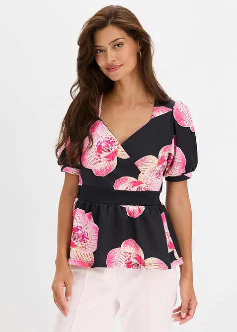 Maglia con baschina arricciata, bonprix