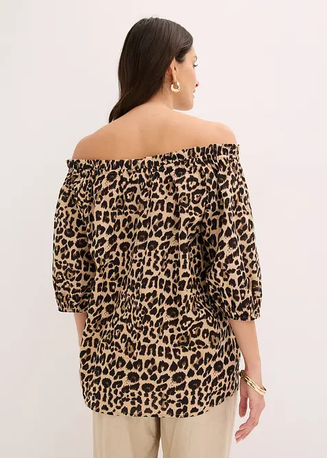 Blusa a maniche corte in puro cotone biologico, bonprix