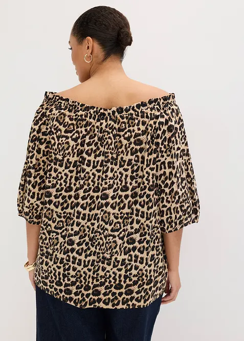 Blusa a maniche corte in puro cotone biologico, bonprix