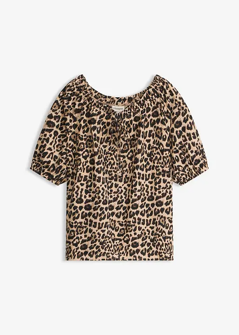 Blusa a maniche corte in puro cotone biologico, bonprix