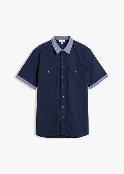 Camicia effetto 2 in 1 a maniche corte, bonprix