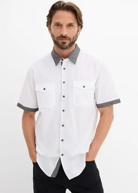 Camicia effetto 2 in 1 a maniche corte, bonprix