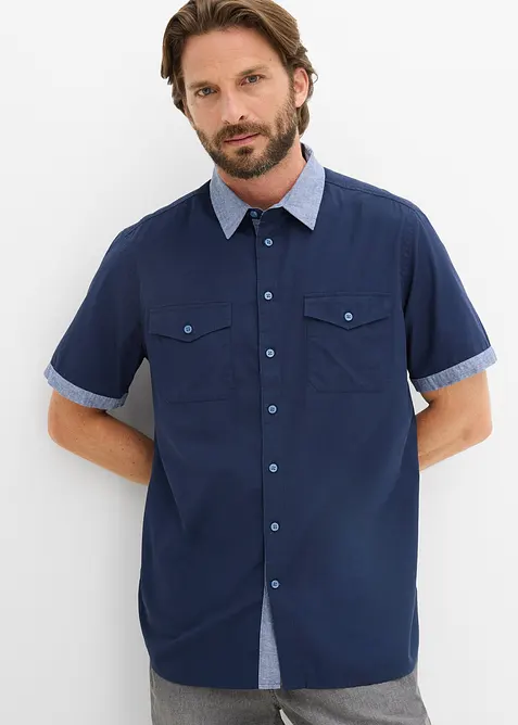 Camicia effetto 2 in 1 a maniche corte, bonprix